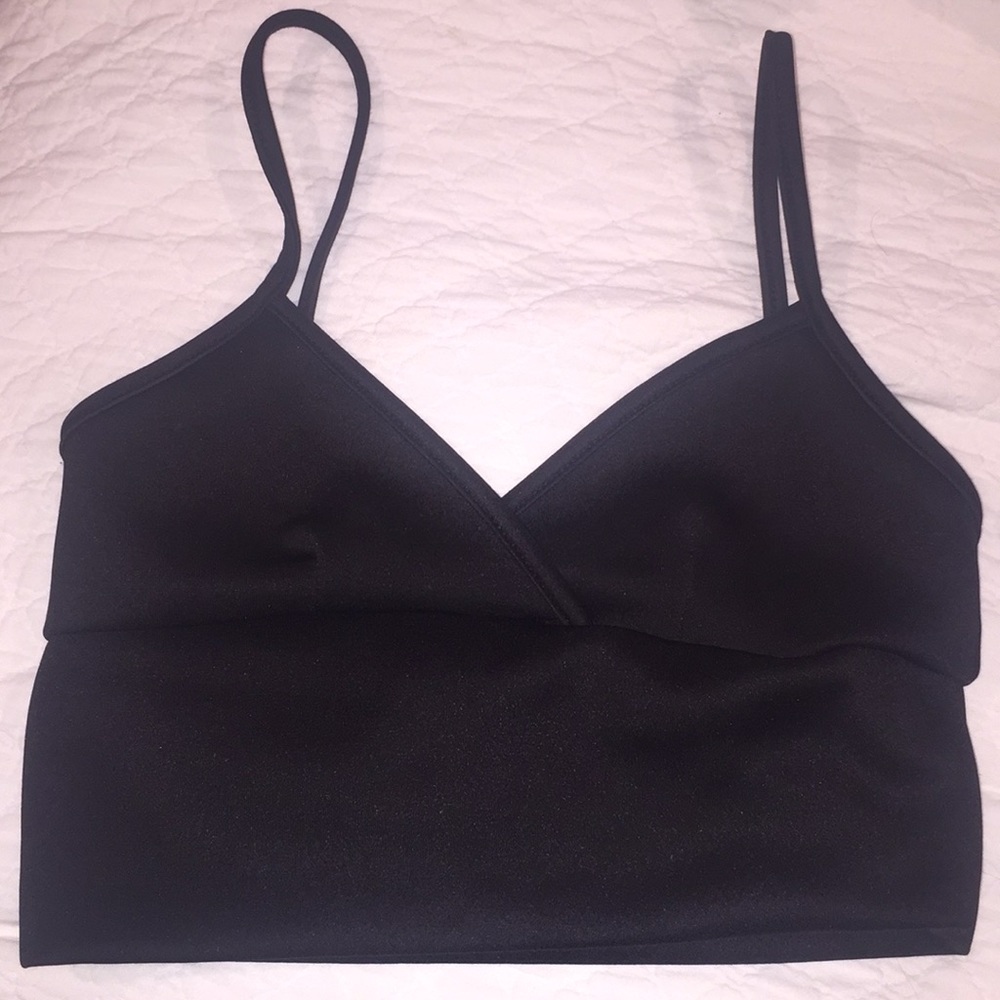 Boohoo black crop top